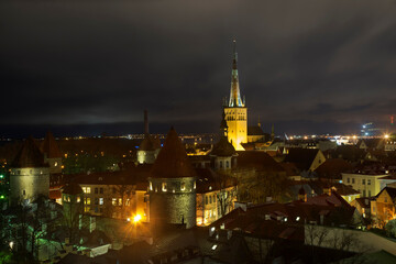 Fototapeta na wymiar Panoramic view of Tallinn. Estonia