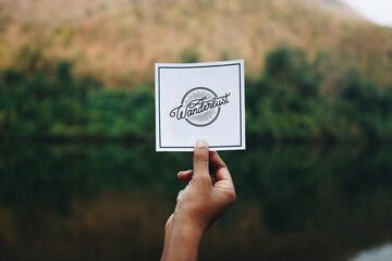 Stay focused text in nature inspirational motivation and advice