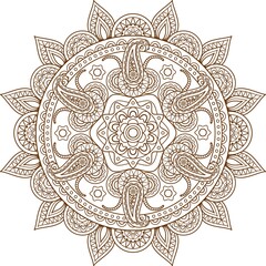 Mandala desing flower design indian mehndi icon