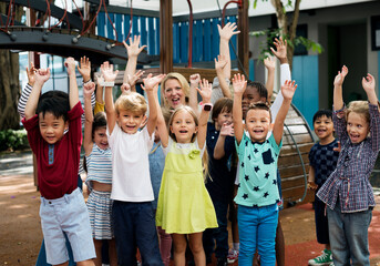 Happy kids at elementary school