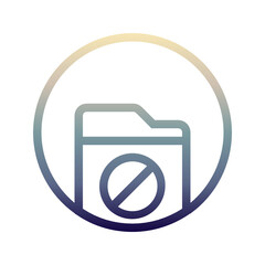 Obraz premium Block Folder gradient icon