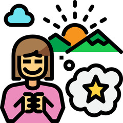 wish color outline icon