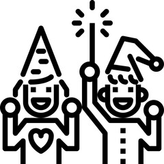 party outline icon