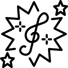 music outline icon