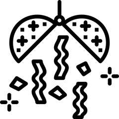 confetti ball outline icon