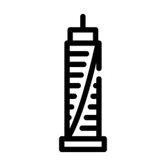 skyscraper house line icon vector. skyscraper house sign. isolated contour symbol black illustration