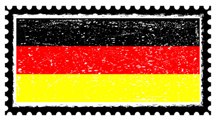 Grunge postmark made on the white background.