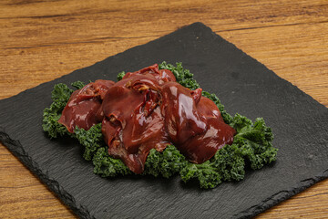 Raw chicken liver for cooking