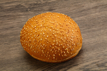 Burger bun with sesame seeds