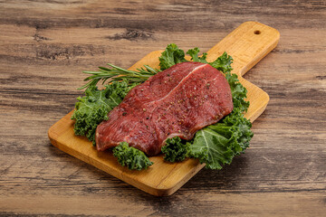 Raw beef steak for grill