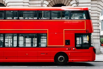 Papier Peint photo Lavable Bus rouge de Londres Bus à impériale rouge à Londres