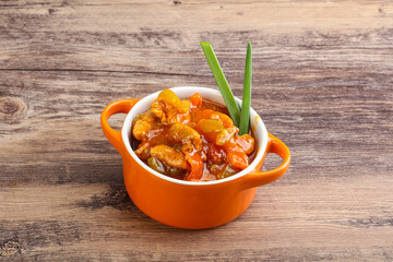 Meat goulash with vegetables