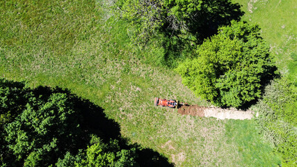 Tractor from above