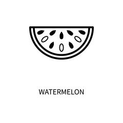 Watermelon Line Icon In A Simple Style. Vector sign in a simple style isolated on a white background.