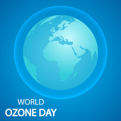 International Day for the Preservation of the Ozone Layer of planet Earth, vector art illustration.