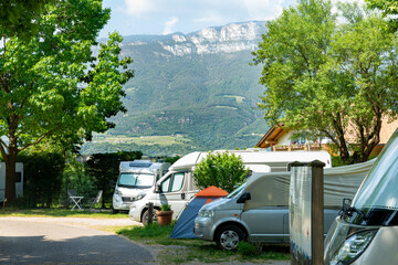 caravan and camping site in South Tyrol, Italy