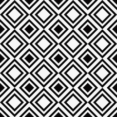 Rhombus pattern. Seamless vector black rhombs.
