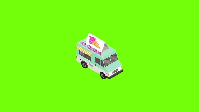 Ice cream truck icon animation