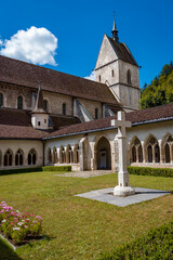 Naklejka premium Iconic and typical houses of a beautiful Swiss town