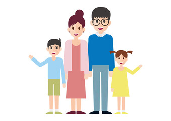 家族　父　母　子供　男の子　女の子