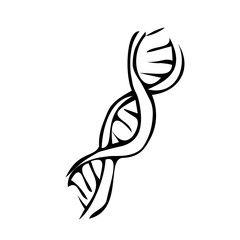 Fototapeta premium chains in dna molecule icon isolated on white background