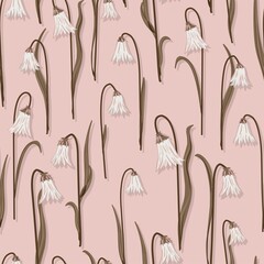 Fototapeta premium Floral pattern. modern floral shapes seamless pattern. Modern exotic designs for paper, cover, fabric, interior decor and other users.