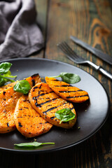 Grilled sweet potato with fresh herbs
