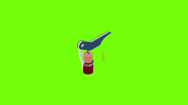 Blue corkscrew icon animation