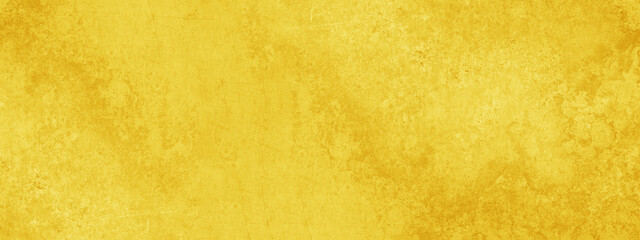 Yellow abstract stone concrete paper texture background banner panorama.