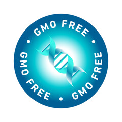 GMO free vector icon badge design, NON GMO, bio, organic, natural