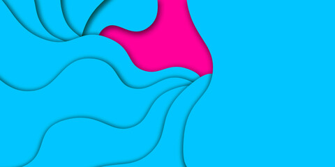 wave abstract art paper paper carving background paper layer 3d illustration