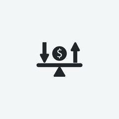 Economic modelling vector icon illustration sign