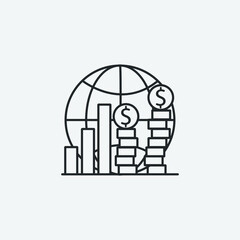 Economy vector icon illustration sign