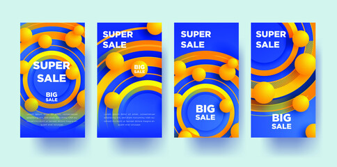 Elegant 3D yellow fashion sales banner