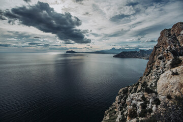 View from Peñón de Ifach peninsula, Valencian Community, Spain
