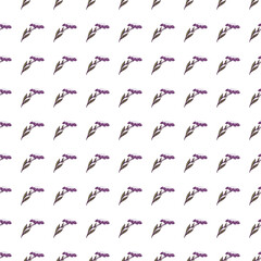 Isolated seamless floral pattern with little purple flowers elements shapes. Small botanic ornament.