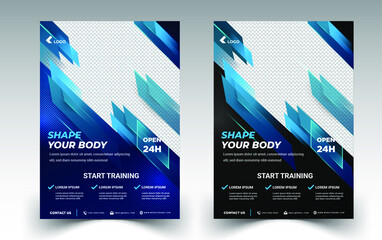 Modern business flyer template with elgand 