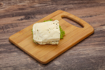 Halloumi cheese with mint for grill