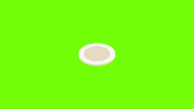 Clean plate from kitchen icon animation