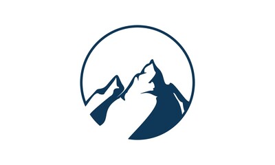 Simple mountain peak vector logo