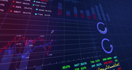 Image of stock market display with price going up and down 4k