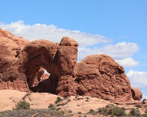 Fototapeta na wymiar Arches in the Arches National Park Near Moab, Utah