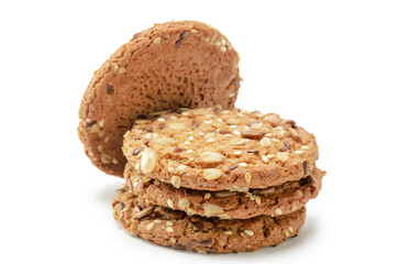 oatmeal cookies sprinkled with cereal grains