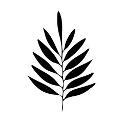 Leaf black silhouette.Leaves icon.Vector