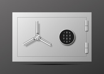 Safe Image. Armored box background. The door of a bank vault with a mechanical combination lock. Reliable Data Protection. Long-term savings. Deposit box icon.Protection of personal information