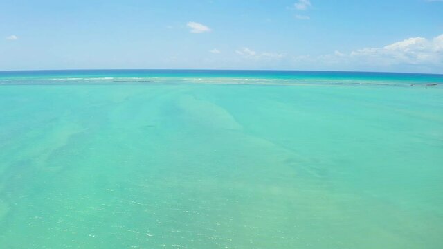 Drone Flight over Antunes beach in Alagoas, Maragogi, Brazil