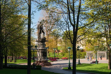 Monument to Emperor Alexander I. Opened on 20 November 2014 in the Alexander Garden, near the Borovitsky Gate