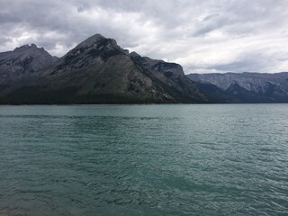 Fototapeta na wymiar Lake Minnewanka loop north of Banff