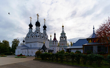Church architecture of Murom, a city in Russia. 