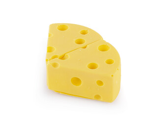 cheese isolate on white background.